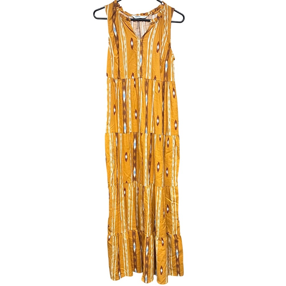 Sonoma Mustard Yellow Striped Maxi Dress - Picture 2 of 4